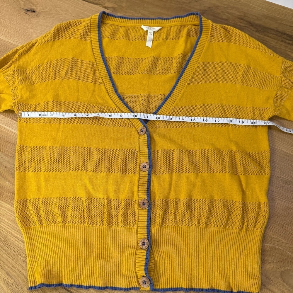 3/$20 Matilda Jane Joanna Gaines Sweater long sleeve button down yellow size Med - Picture 4 of 9